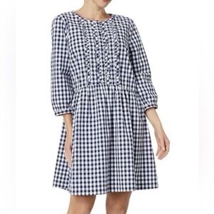 NWT Draper James Navy and White Gingham Dress size XS